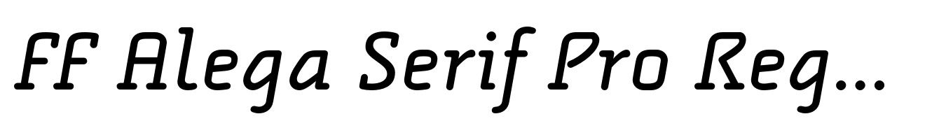 FF Alega Serif Pro Regular Italic